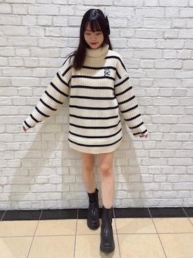 「ﾋﾞｯｸﾞｼﾙｴｯﾄ」｜emsexcite　/　エムズエキサイトさん（レディース・156cm）の冬コーディネート