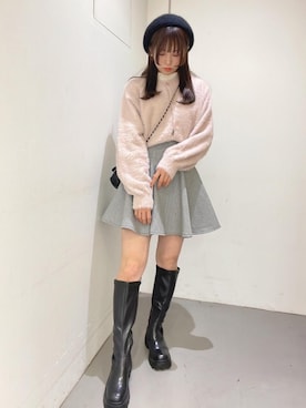 「韓国コーデ」｜「アイテム（その他シューズ）」を使った、emsexcite　/　エムズエキサイトさん（レディース・151cm）の冬コーディネート