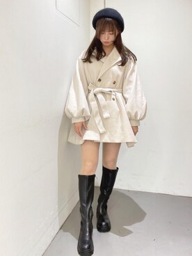 「アウターコーデ」｜「アイテム（その他シューズ）」を使った、emsexcite　/　エムズエキサイトさん（レディース・151cm）の冬コーディネート
