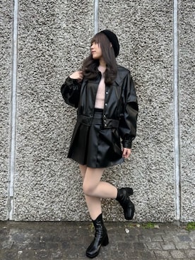 「韓国コーデ」｜「アイテム（ブルゾン）」を使った、emsexcite　/　エムズエキサイトさん（レディース・166cm）の冬コーディネート