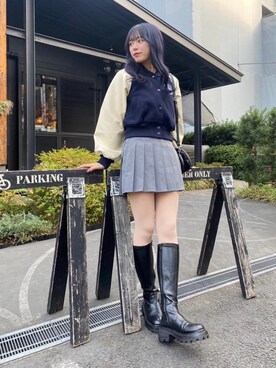 「韓国コーデ」｜「アイテム（ブルゾン）」を使った、emsexcite　/　エムズエキサイトさん（レディース・166cm）の冬コーディネート