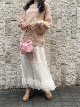 「ﾋﾞｯｸﾞｼﾙｴｯﾄ」｜emsexcite　/　エムズエキサイトさん（レディース・166cm）の冬コーディネート