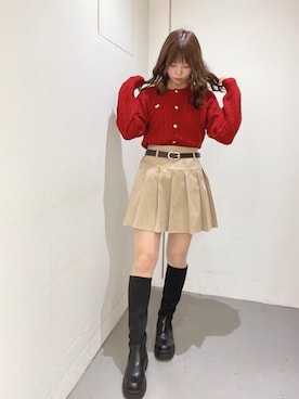 「ガーリーコーデ」｜emsexcite　/　エムズエキサイトさん（レディース・151cm）の冬コーディネート