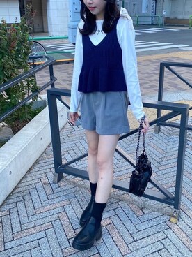 「韓国コーデ」｜「アイテム（その他シューズ）」を使った、emsexcite　/　エムズエキサイトさん（レディース・156cm）の冬コーディネート