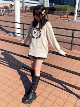 「ﾋﾞｯｸﾞｼﾙｴｯﾄ」｜emsexcite　/　エムズエキサイトさん（レディース・156cm）の冬コーディネート