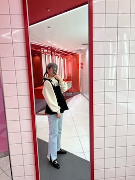 「韓国コーデ」｜「アイテム（スウェット）」を使った、emsexcite　/　エムズエキサイトさん（レディース・164cm）の春コーディネート