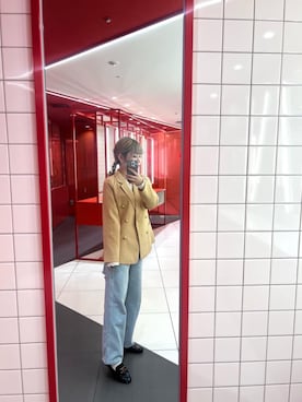 「フレンチガーリー」｜「アイテム（その他アウター）」を使った、emsexcite　/　エムズエキサイトさん（レディース・164cm）の春コーディネート