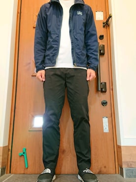 「ナイロンパーカー」｜「アイテム（その他アウター）」を使った、ろびーさん（メンズ・165cm）の秋コーディネート