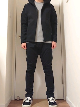 「hummel（ヒュンメル）のアイテム（スニーカー）」を使った、ろびーさん（メンズ・165cm）の春コーディネート