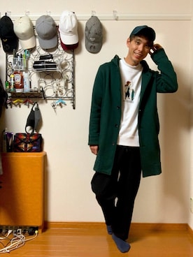 「Design Tshirts Store graniph（デザイン　ティーシャツ　ストア　グラニフ）のアイテム（ジャケット/アウター）」を使った、渡邉健人さん（メンズ・176cm）の秋コーディネート