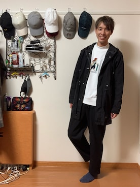 「YEVS（イーブス）のアイテム（その他アウター）」を使った、渡邉健人さん（メンズ・176cm）の秋コーディネート