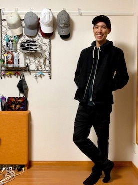 「YEVS（イーブス）のアイテム（パンツ）」を使った、渡邉健人さん（メンズ・176cm）の秋コーディネート