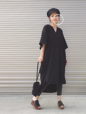 「レプシィム(LEPSIM)」｜「アイテム（キャスケット）」を使った、kuukoさん（レディース・153cm）の夏コーディネート