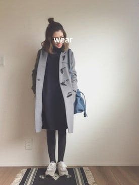 「BAYFLOW(BAYFLOW)」｜「アイテム（ダッフルコート）」を使った、kuukoさん（レディース・153cm）の冬コーディネート