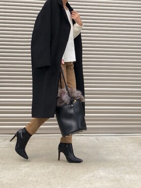 「LEPSIM（レプシィム）の【日々アイテム】ストレッチムジスリムパンツ17FW　762936（その他パンツ）」を使った、kuukoさん（レディース・153cm）の秋コーディネート