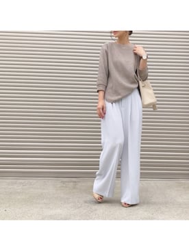 「オフィス」｜「アイテム（アナログ腕時計）」を使った、kuukoさん（レディース・153cm）の夏コーディネート