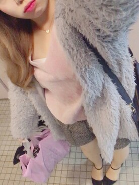 「RETRO GIRL（レトロガール）のアイテム（ダウンジャケット/コート）」を使った、さーちゃさん（レディース・153cm）の秋コーディネート