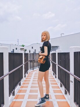 「carhartt」｜「アイテム（ワンピース/ドレス）」を使った、Annaさん（レディース・166cm）の夏コーディネート