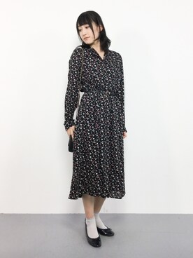 「179/WG（イチナナキュウダブルジー）のアイテム（シャツワンピース）」を使った、はしもさん（レディース・162cm）の秋コーディネート