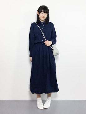 「Sunny clouds（サニークラウズ）のアイテム（ワンピース/ドレス）」を使った、はしもさん（レディース・162cm）の秋コーディネート