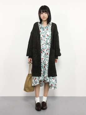 「SPIRALGIRL（スパイラルガール）のアイテム（シャツワンピース）」を使った、はしもさん（レディース・162cm）の秋コーディネート