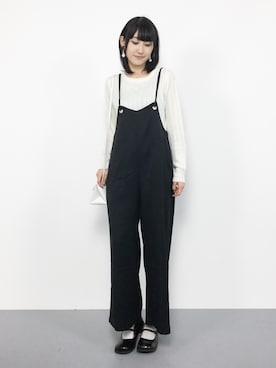 「archives（アルシーヴ）のアイテム（オールインワン・サロペット）」を使った、はしもさん（レディース・162cm）の秋コーディネート