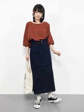「rps（アールピーエス）のアイテム（その他トップス）」を使った、はしもさん（レディース・162cm）の秋コーディネート