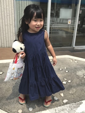 「RADCHAP（ラッドチャップ）のアイテム（ワンピース/ドレス）」を使った、melodie010さん（キッズ・90cm）の夏コーディネート
