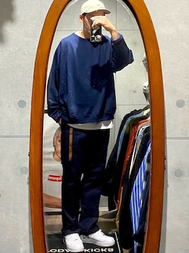 「markaware（マーカウェア）のアイテム（スウェット）」を使った、nowhere☻さん（メンズ・180cm）の冬コーディネート
