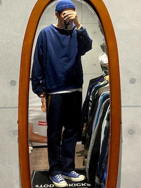 「markaware（マーカウェア）のアイテム（スウェット）」を使った、nowhere☻さん（メンズ・180cm）の春コーディネート