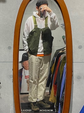 「Carhartt WIP（カーハートダブリューアイピー）のアイテム（チノパンツ）」を使った、nowhere☻さん（メンズ・180cm）の春コーディネート