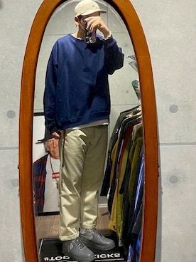 「Carhartt WIP（カーハートダブリューアイピー）のアイテム（チノパンツ）」を使った、nowhere☻さん（メンズ・180cm）の春コーディネート