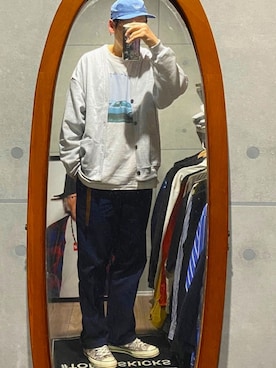 「SAYHELLO（セイハロー）のアイテム」を使った、nowhere☻さん（メンズ・180cm）の春コーディネート