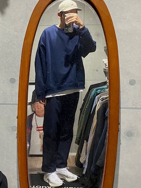 「markaware（マーカウェア）のアイテム（スウェット）」を使った、nowhere☻さん（メンズ・180cm）の春コーディネート