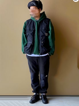 「Carhartt WIP（カーハートダブリューアイピー）のアイテム（その他アウター）」を使った、nowhere☻さん（メンズ・180cm）の冬コーディネート