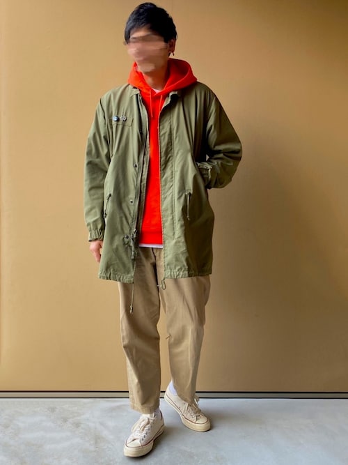 Supreme シュプリーム のモッズコートを使ったメンズ人気ファッションコーディネート Sciaky