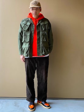 「Dickies（ディッキーズ）の【POPEYE掲載】Dickies/ディッキーズ×JS別注 CORDUROY PT＃（その他パンツ）」を使った、nowhere☻さん（メンズ・180cm）の冬コーディネート