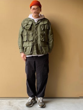 「Steven Alan（スティーブンアラン）のアイテム（帽子）」を使った、nowhere☻さん（メンズ・180cm）の冬コーディネート
