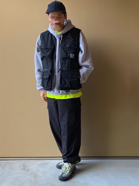 「Carhartt WIP（カーハートダブリューアイピー）のアイテム（その他アウター）」を使った、nowhere☻さん（メンズ・180cm）の冬コーディネート