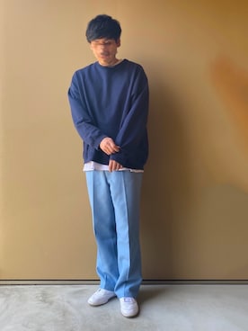 「markaware（マーカウェア）のアイテム（スウェット）」を使った、nowhere☻さん（メンズ・180cm）の春コーディネート