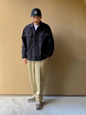 「markaware（マーカウェア）のアイテム（チノパンツ）」を使った、nowhere☻さん（メンズ・180cm）の春コーディネート