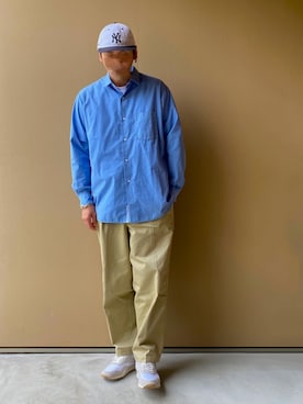 「markaware（マーカウェア）のアイテム（チノパンツ）」を使った、nowhere☻さん（メンズ・180cm）の夏コーディネート