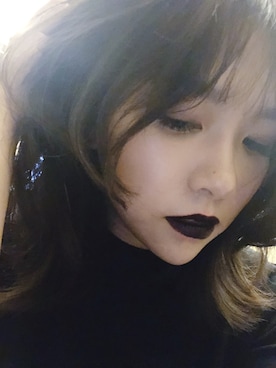 「アイテム（口紅/リップティント/グロス、ブラック系）」を使った、peaceoutanさん（レディース・163cm）の秋コーディネート