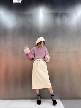 「灯芯绒」｜静かにさん（レディース・161cm）の冬コーディネート