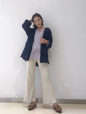 「棉麻」｜静かにさん（レディース・161cm）の春コーディネート