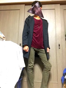 「Design Tshirts Store graniph（デザイン　ティーシャツ　ストア　グラニフ）のアイテム（ジャケット/アウター）」を使った、ミルクティーさん（メンズ・172cm）の秋コーディネート