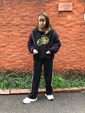 「thisisneverthat（ディスイズネバーザット）のアイテム（ジャケット/アウター）」を使った、モリナガ  ナツキさん（レディース・161cm）の冬コーディネート