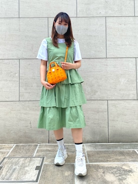 「Little sunny bite（リトルサニーバイト）のアイテム（ワンピース/ドレス）」を使った、モリナガ  ナツキさん（レディース・161cm）の夏コーディネート