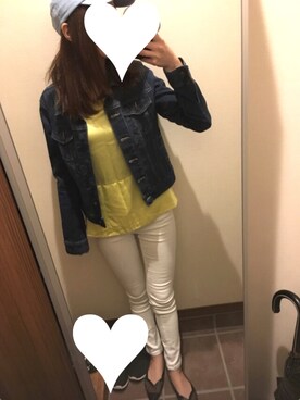 「UNIQLO（ユニクロ）のWOMEN ウルトラストレッチジーンズ（デニムパンツ）」を使った、anさん（レディース・160cm）の春コーディネート