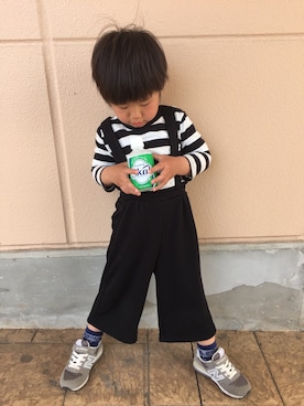 「NEW BALANCE（ニューバランス）の◆new balance KV996（スニーカー）」を使った、so_☺︎さん（キッズ・90cm）の春コーディネート